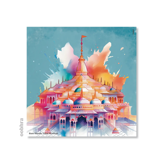 Ram Mandir (Vivid) - Canvas