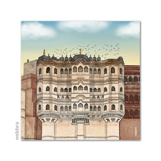 Mehrangarh Fort - Silk Scarf
