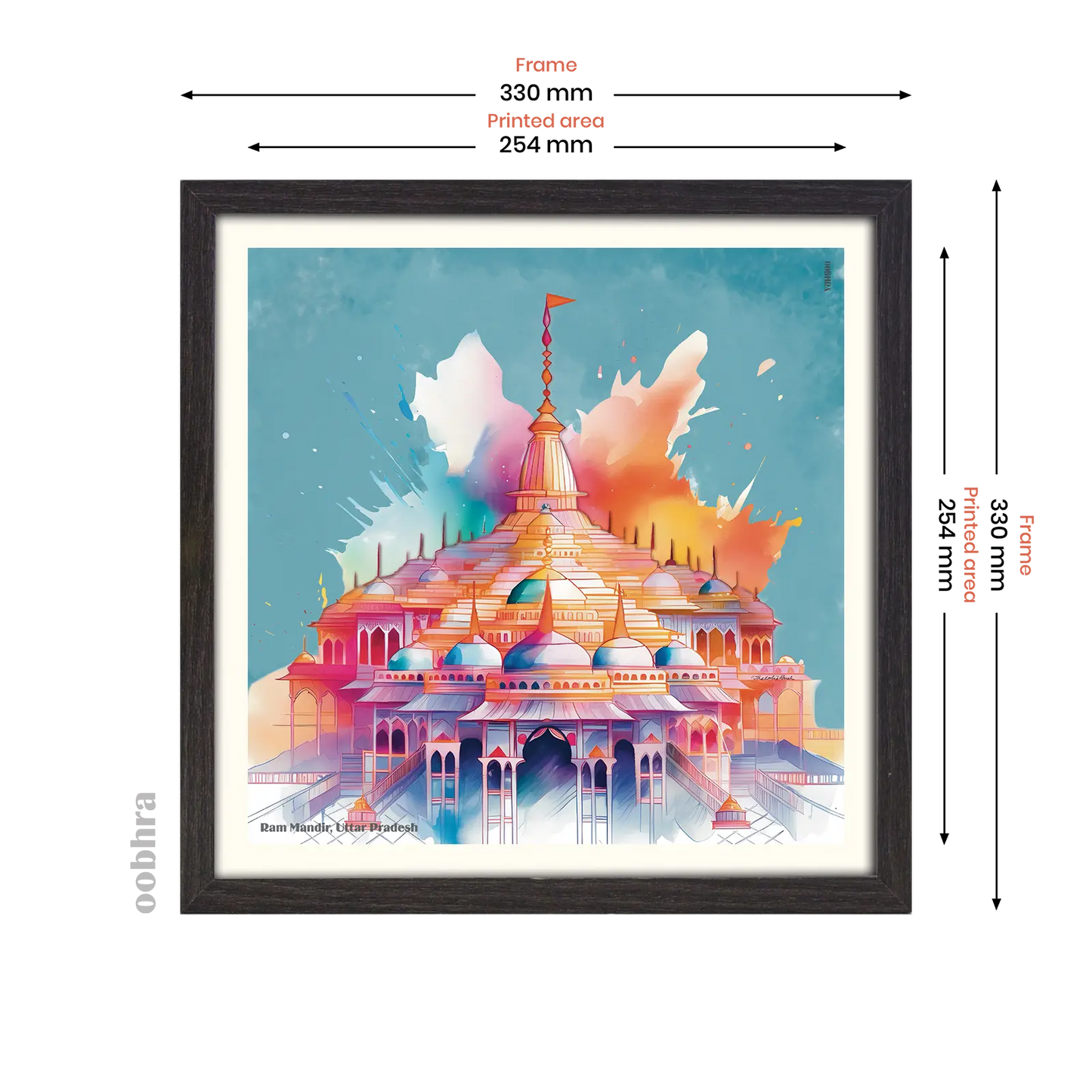 Ram Mandir (Vivid) - Canvas
