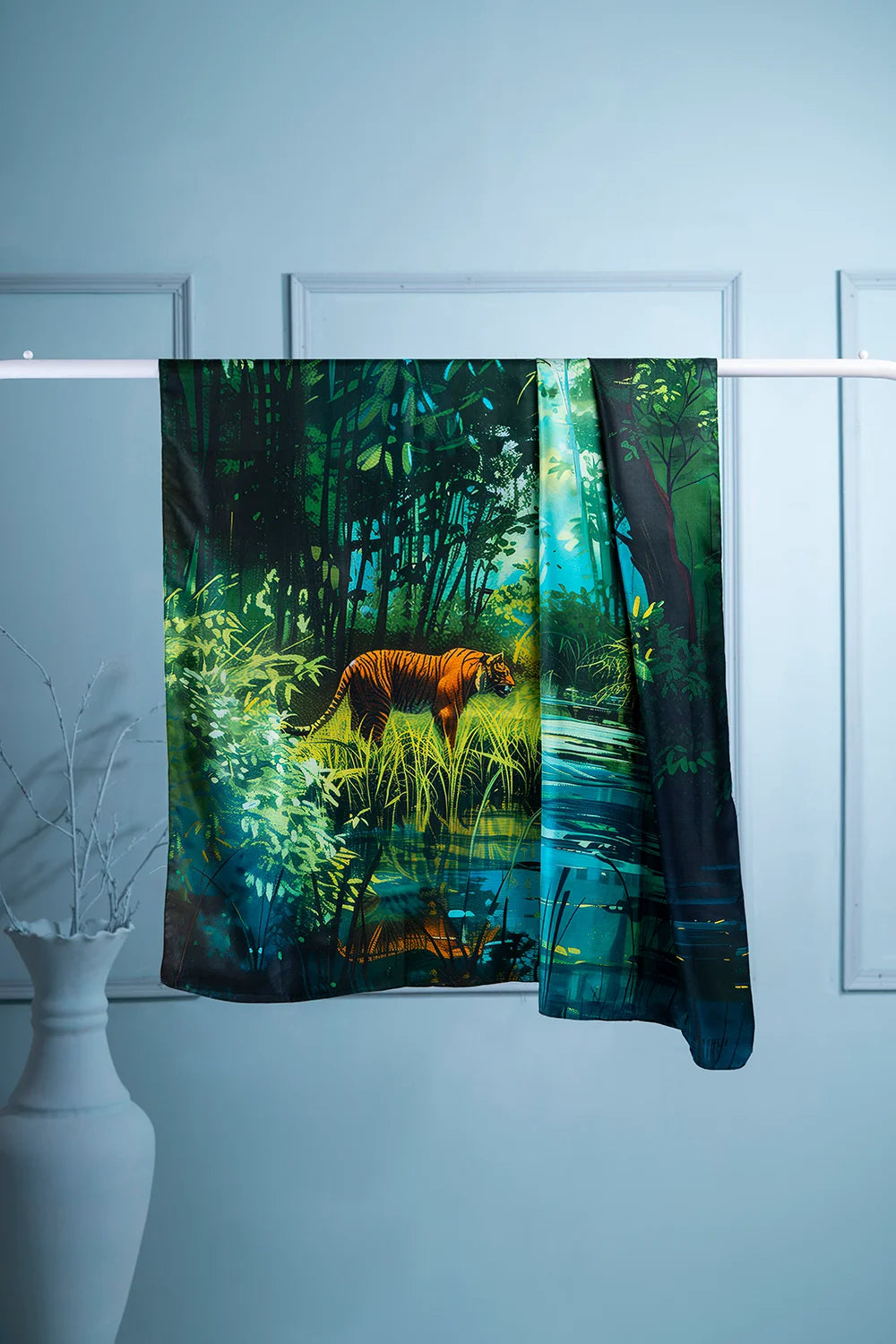 Kanha Tiger Reserve - Silk Scarf
