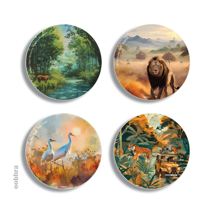 Sanctuaries of India - Set of 4 Coasters