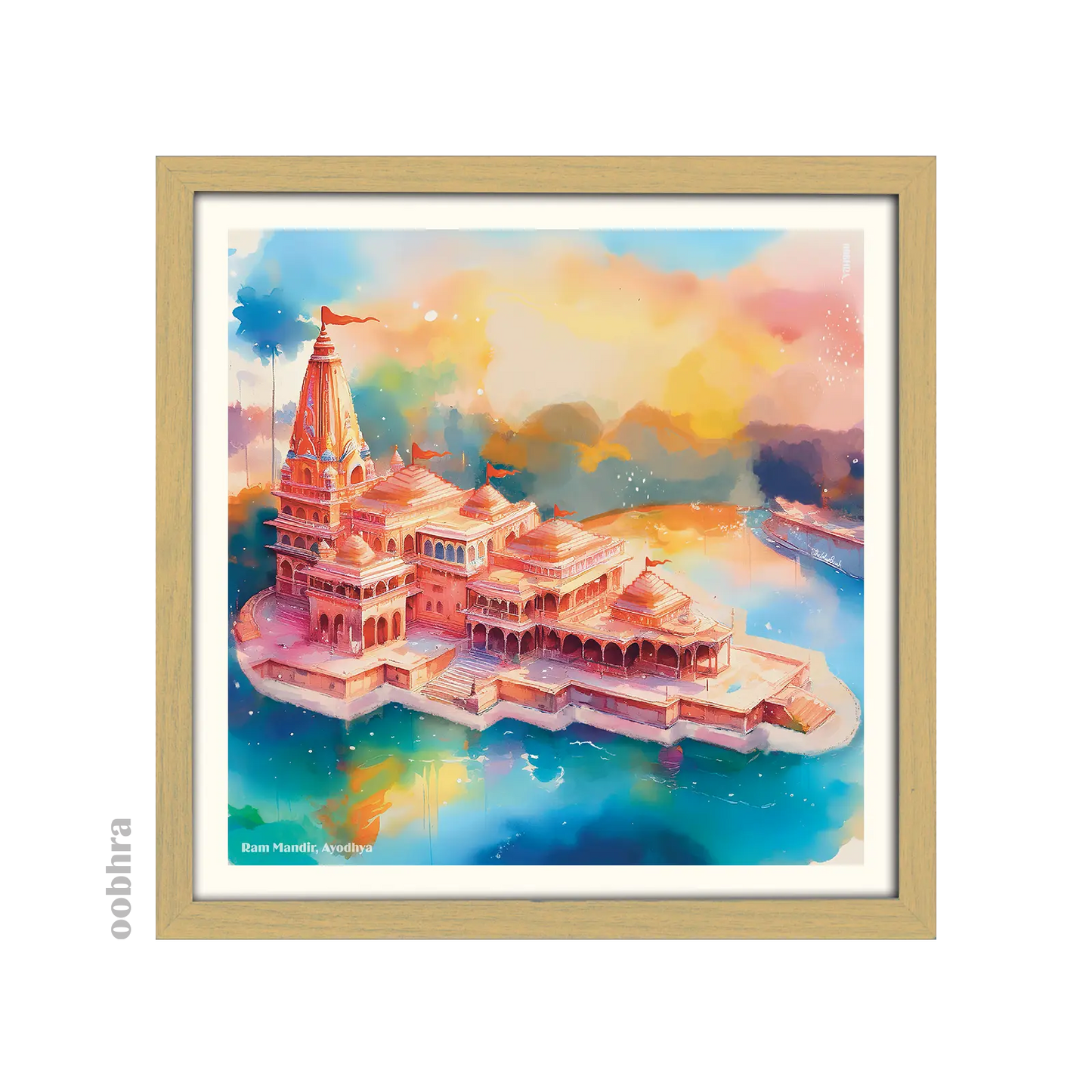 Ram Mandir - Canvas (Surreal)