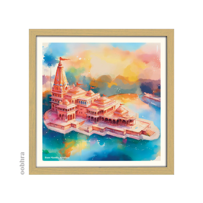 Ram Mandir - Canvas (Surreal)