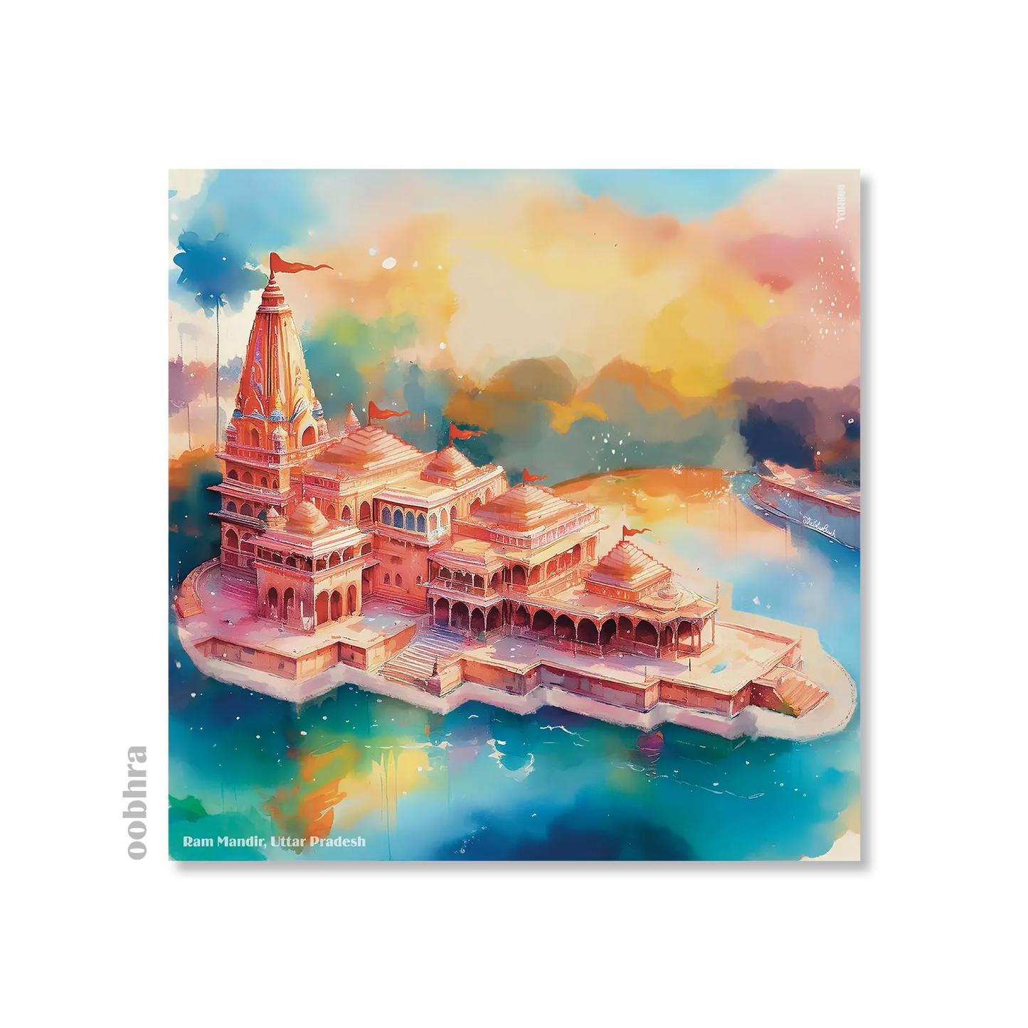 Ram Mandir - Canvas (Surreal)