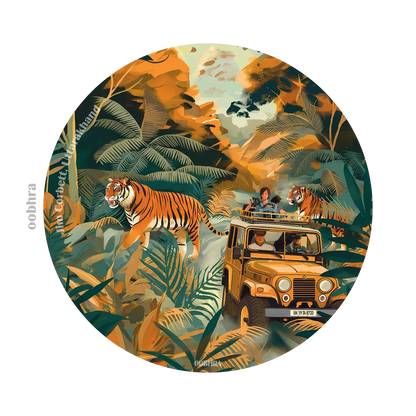 Tiger Sanctuaries of India - Set of 2 Coasters