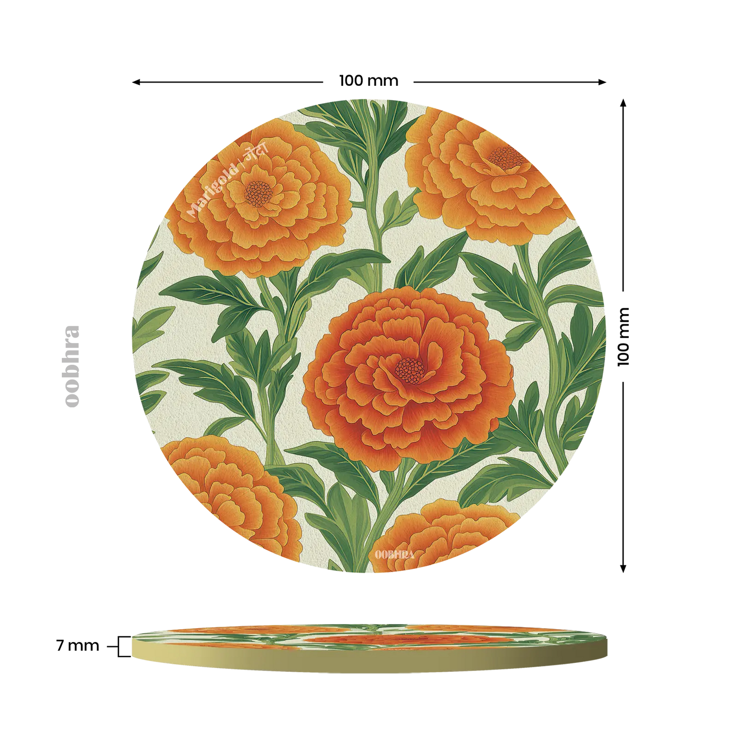 Genda (Marigold) - Coaster