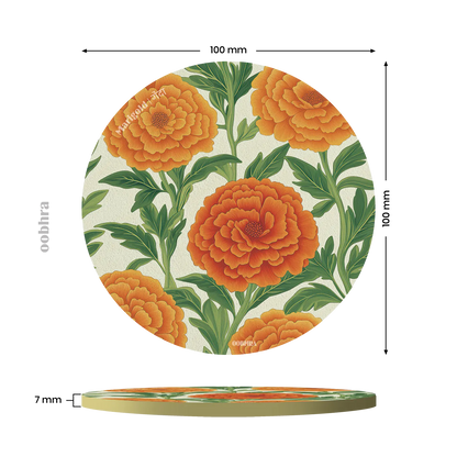 Blooms of India - Set of 2 Coasters