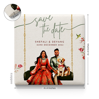 Save The Date - Custom Fridge Magnet