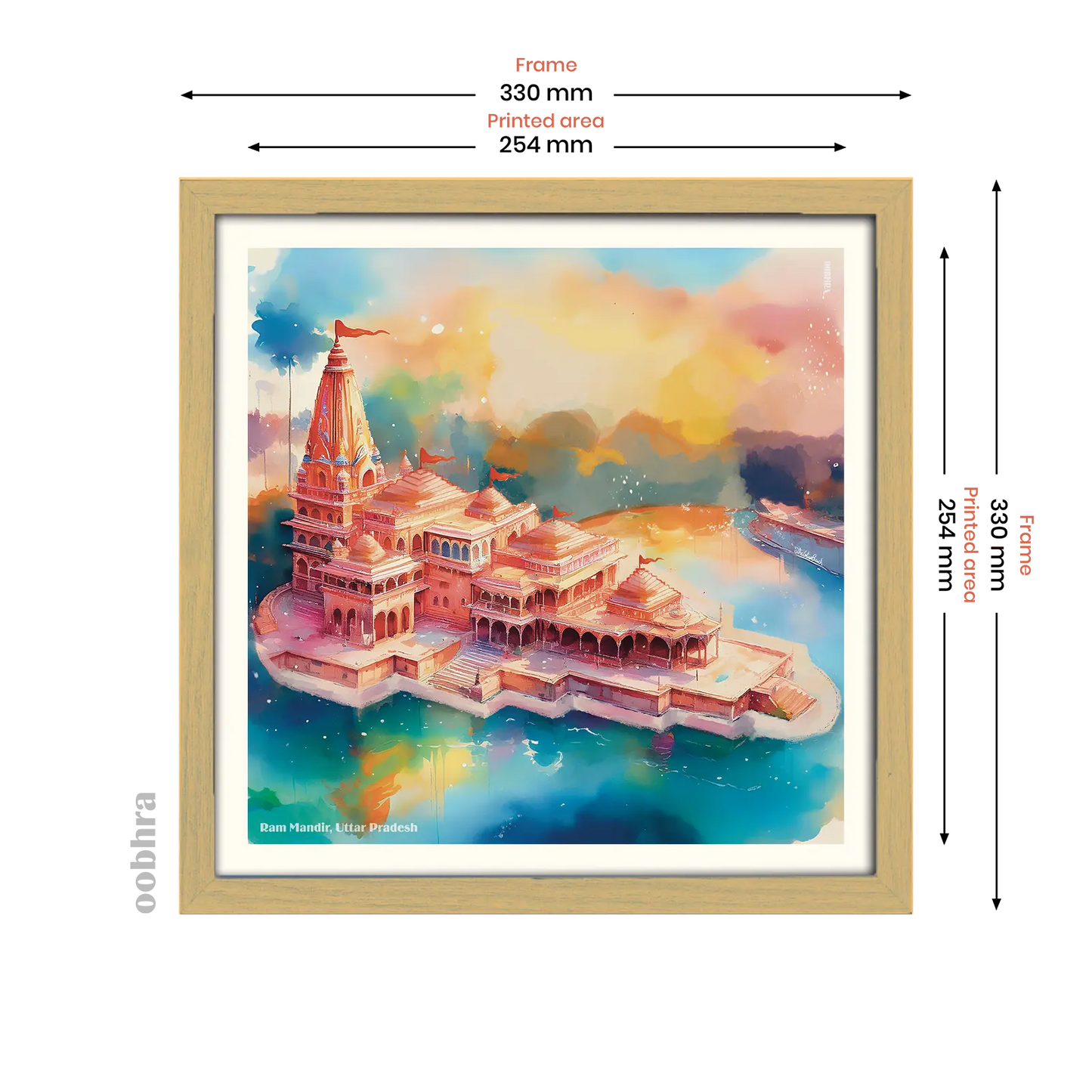 Ram Mandir - Canvas (Surreal)